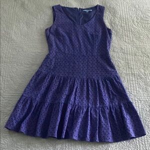 ANTONIO MELANI Periwinkle Eyelet Mini Dress